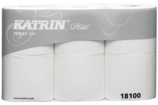761629 Katrin 18100 Toalettpapir Katrin 360 2-lag 50 meter (pakke &#224; 6 ruller)